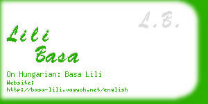 lili basa business card